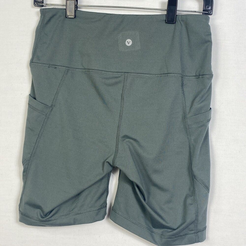 Velocity Womens Size Medium Shorts No Sweat Athletic Olive Green Pockets - Picture 1 of 6